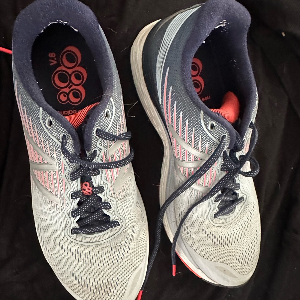 New Balance Gray and Pink Athletic Shoes